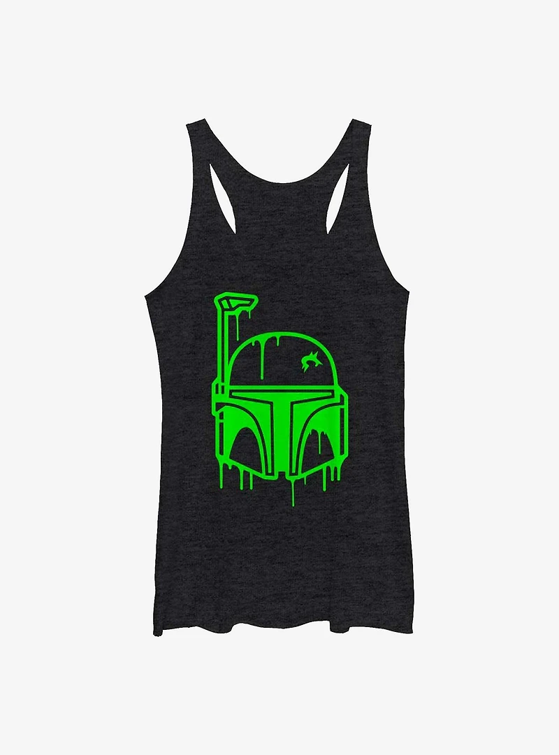 Star Wars Oozing Boba Helmet Womens Tank Top