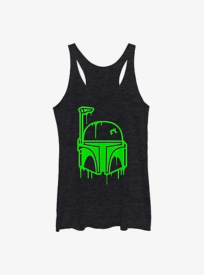 Star Wars Oozing Boba Helmet Womens Tank Top