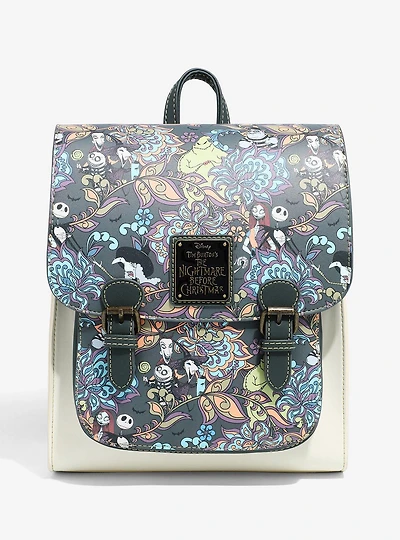 Loungefly Disney The Nightmare Before Christmas Floral Character Allover Print Mini Backpack - BoxLunch Exclusive
