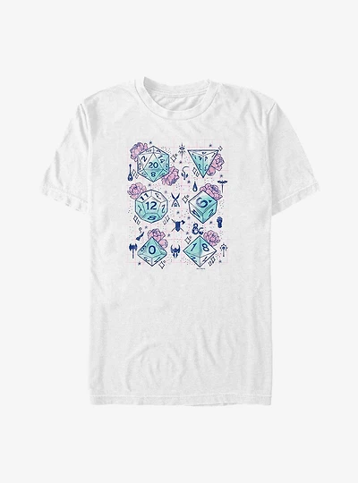 Dungeons & Dragons Floral Dice Big Tall T-Shirt