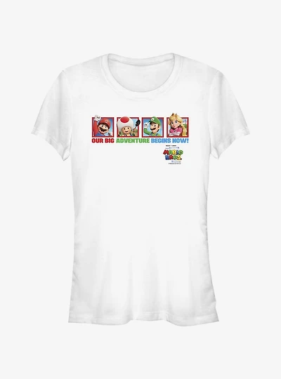 The Super Mario Bros. Movie Big Adventure Toad Luigi & Princess Peach Girls T-Shirt