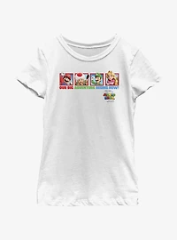 The Super Mario Bros. Movie Big Adventure Toad Luigi & Princess Peach Youth Girls T-Shirt