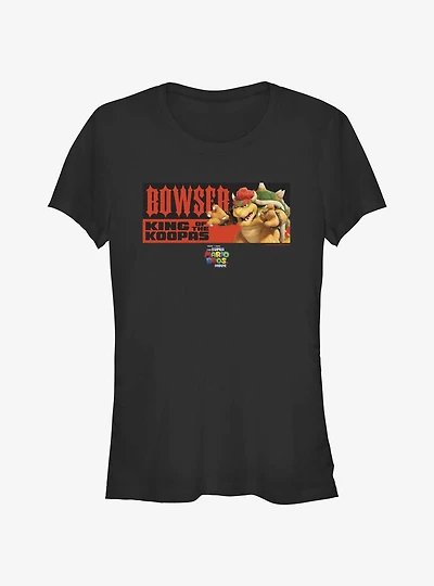 The Super Mario Bros. Movie Bowser King of Koopas Girls T-Shirt