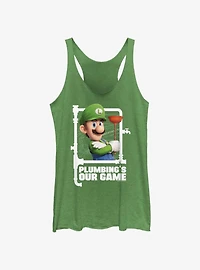The Super Mario Bros. Movie Luigi Plumbing's Our Game Womens Tank Top