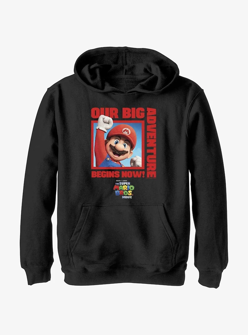 The Super Mario Bros. Movie Our Big Adventure Begins Now Youth Hoodie