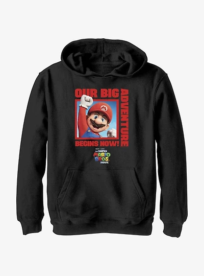 The Super Mario Bros. Movie Our Big Adventure Begins Now Youth Hoodie