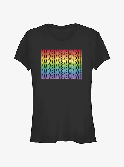 Marvel Avengers Stacked Gradient Pride T-Shirt
