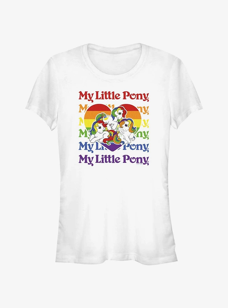 My Little Pony Rainbow Name Stack Pride T-Shirt