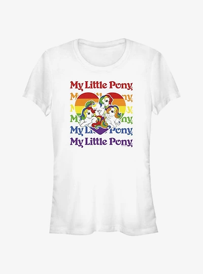 My Little Pony Rainbow Name Stack Pride T-Shirt