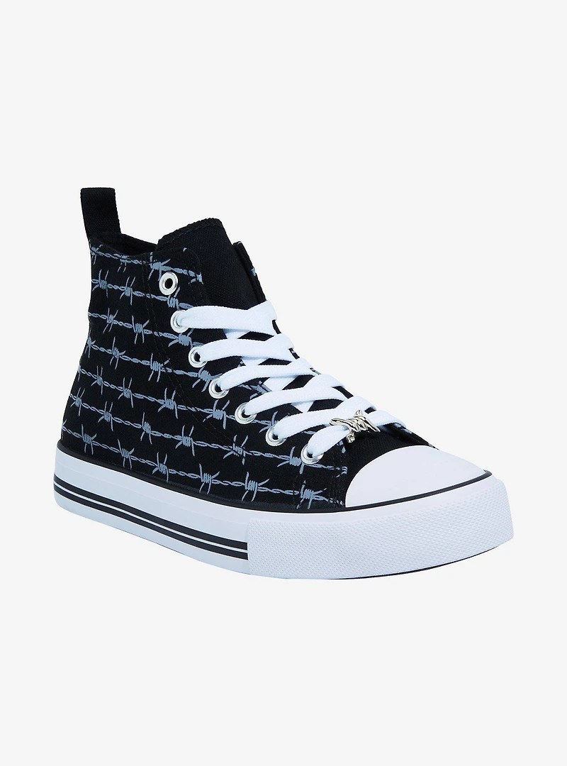 Barbed Wire Hi-Top Sneakers
