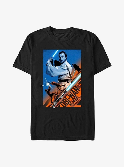 Star Wars Obi-Wan Light Saber Poster T-Shirt