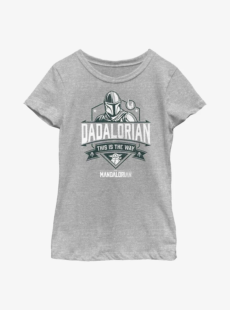 Star Wars The Mandalorian Dadalorian Way Crest Youth Girls T-Shirt