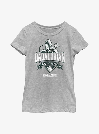 Star Wars The Mandalorian Dadalorian Way Crest Youth Girls T-Shirt