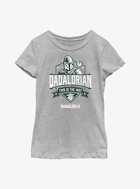Star Wars The Mandalorian Dadalorian Way Crest Youth Girls T-Shirt