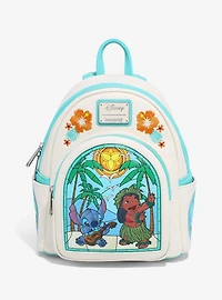 Loungefly Disney Lilo & Stitch Stained Glass Portrait Mini Backpack - BoxLunch Exclusive