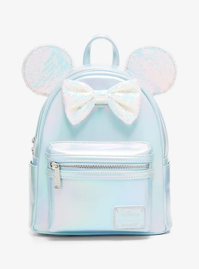 Loungefly Disney Minnie Mouse Iridescent Sequin Ears Mini Backpack - BoxLunch Exclusive