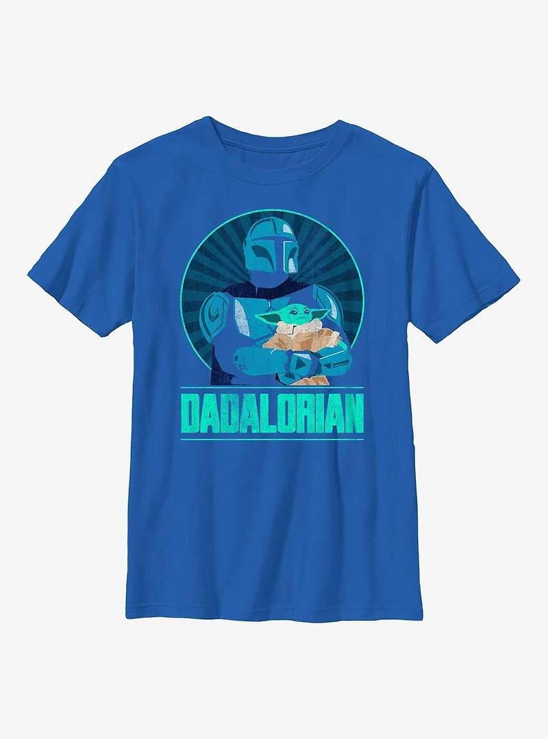 Star Wars The Mandalorian Dadalorian Father and Son Portrait Youth T-Shirt