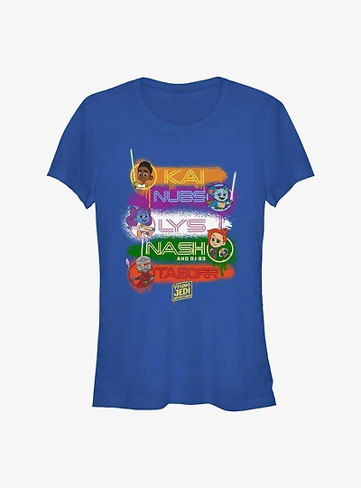 Star Wars: Young Jedi Adventures Names Stack Girls T-Shirt