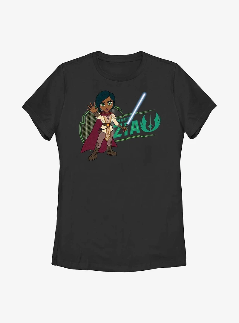 Star Wars: Young Jedi Adventures Master Zia Badge Womens T-Shirt