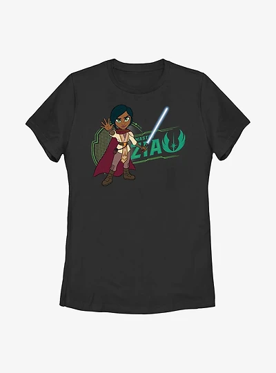 Star Wars: Young Jedi Adventures Master Zia Badge Womens T-Shirt