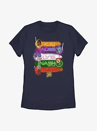 Star Wars: Young Jedi Adventures Names Stack Womens T-Shirt