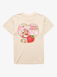 Strawberry Shortcake & Custard I Love You Berry Much Mineral Wash T-Shirt
