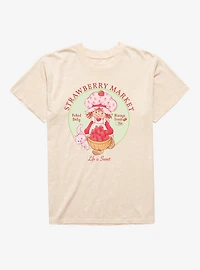 Strawberry Shortcake & Custard Market Mineral Wash T-Shirt