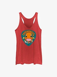 Pokemon Charmander Rocks Girls Raw Edge Tank