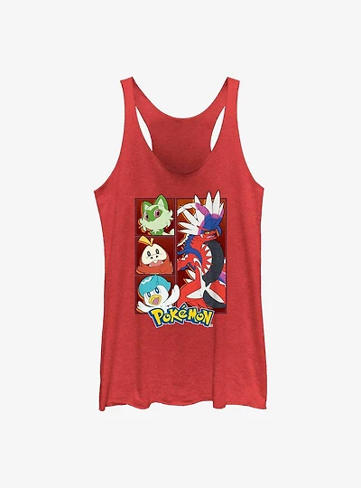 Pokemon Koraidon Generation 9 Starters Girls Raw Edge Tank