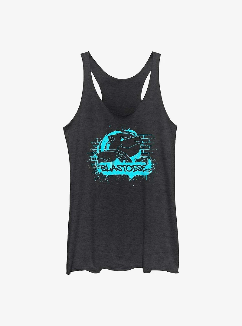Pokemon Blastoise Graffiti Girls Raw Edge Tank