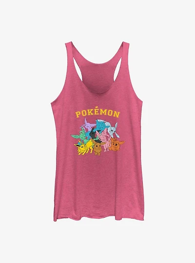 Pokemon Eeveelutions Girls Raw Edge Tank