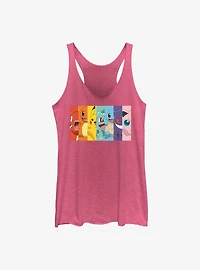 Pokemon Generation 1 Rainbow Girls Raw Edge Tank Top