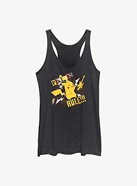 Pokemon Rule Pikachu Girls Raw Edge Tank