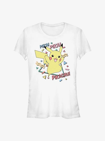 Pokemon Retro Party Pikachu Girls T-Shirt