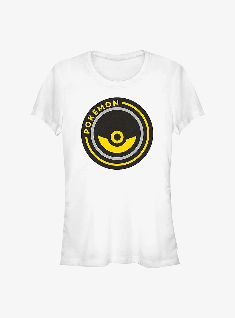 Pokemon Pokeball Circle Badge Girls T-Shirt