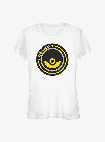Pokemon Pokeball Circle Badge Girls T-Shirt
