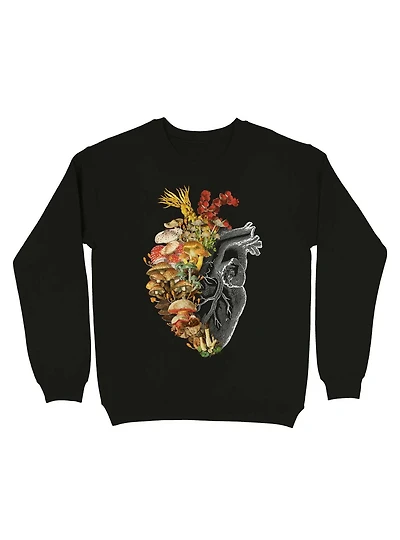 Mushroom Heart Vintage Nature Sweatshirt