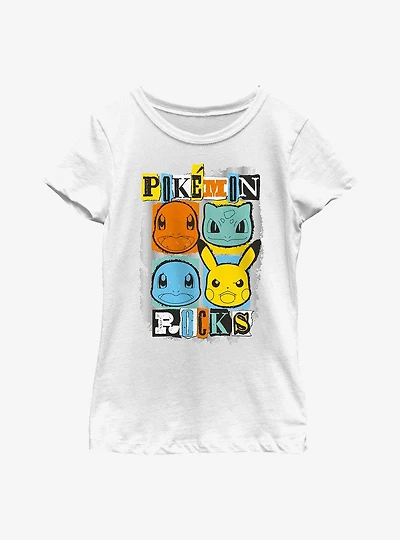 Pokemon Starters Rocks Youth Girls T-Shirt