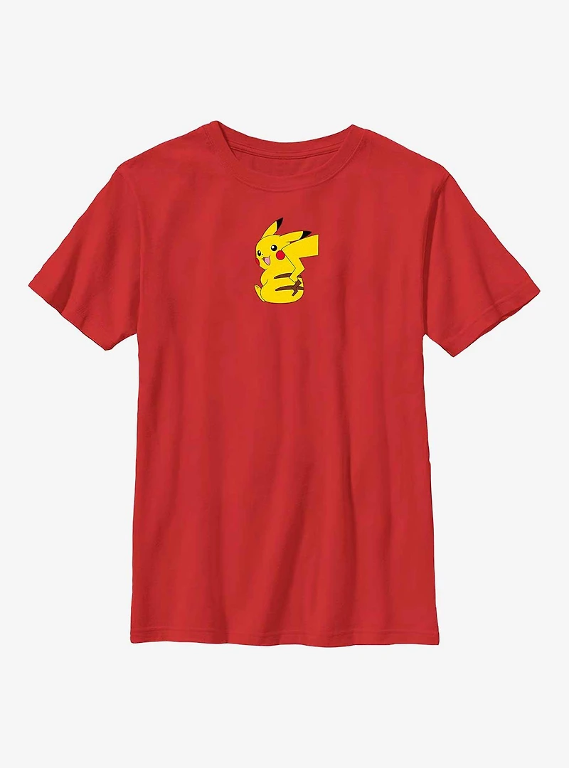 Pokemon Small Pikachu Stripes Youth T-Shirt