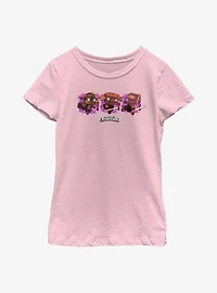 Minecraft Legends Watercolor Piglins Youth Girls T-Shirt
