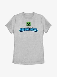 Minecraft Legends Logo Creeper Head Womens T-Shirt