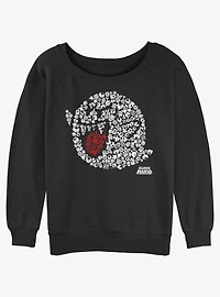 Nintendo Mario Boo Fill Womens Slouchy Sweatshirt