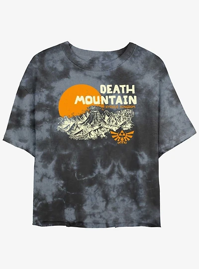 Nintendo The Legend of Zelda Death Mountain Hyrule Kingdom Tie-Dye Womens Crop T-Shirt