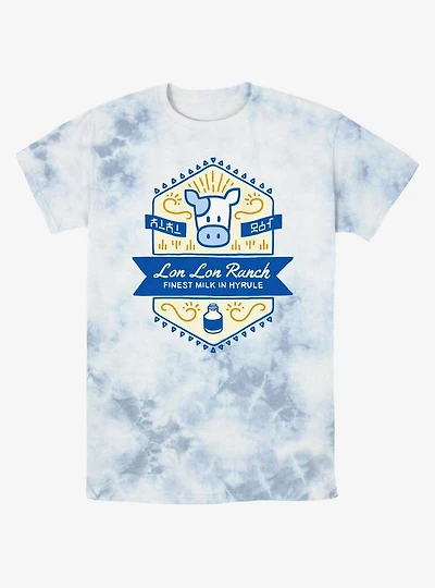 Nintendo The Legend of Zelda Lon Ranch Finest Milk Hyrule Tie-Dye T-Shirt