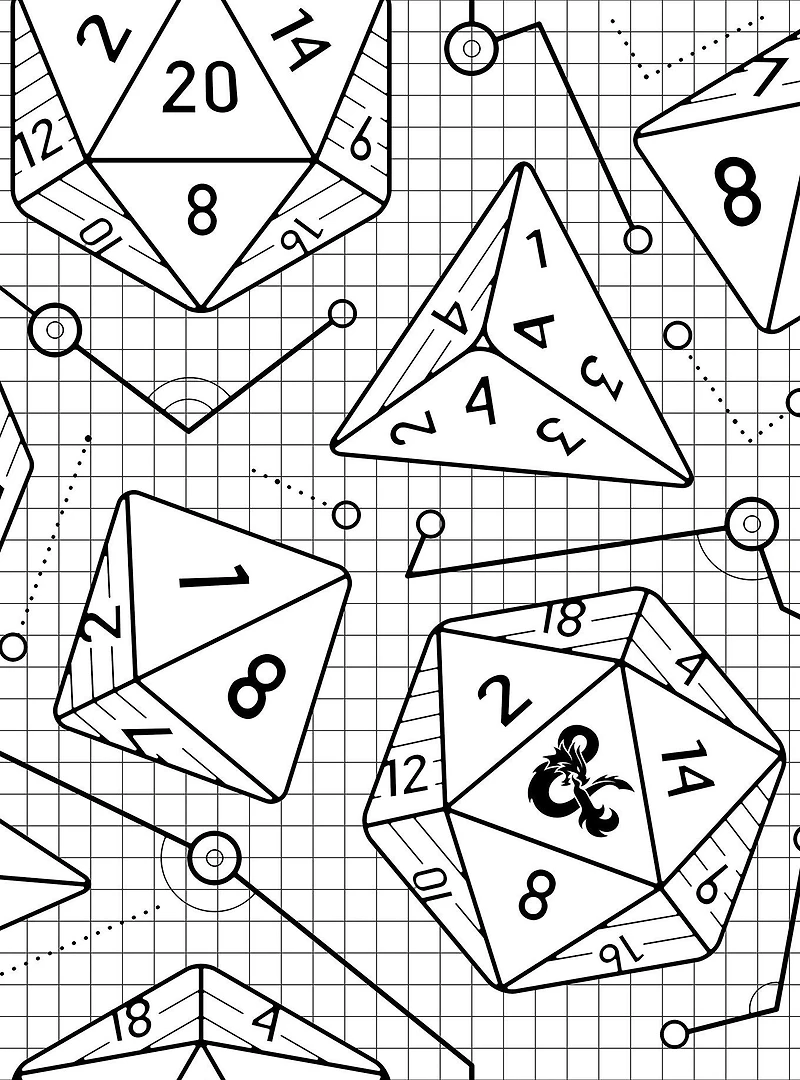 Dungeons & Dragons Peel & Stick Wallpaper White