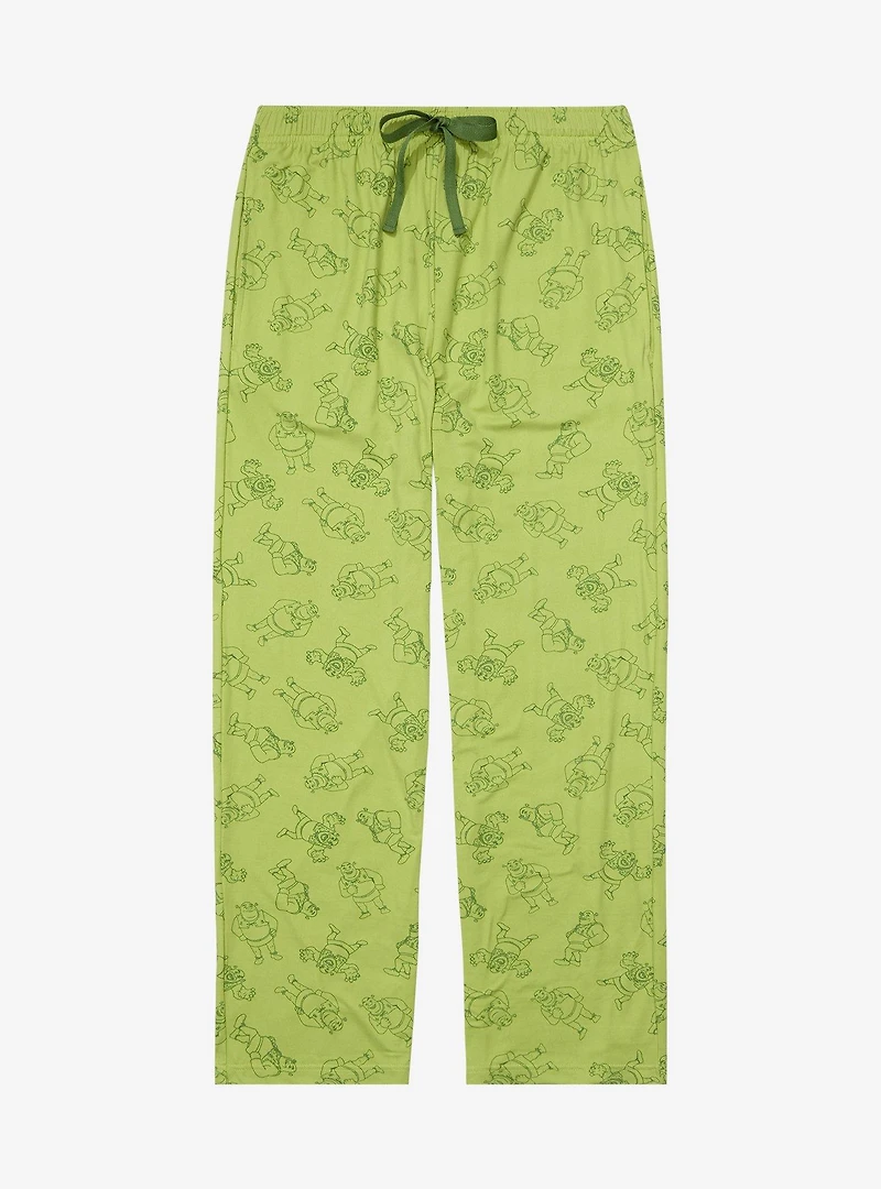 Shrek Outline Portraits Allover Print Sleep Pants - BoxLunch Exclusive