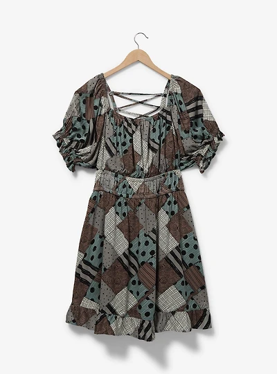 Disney The Nightmare Before Christmas Sally Patterned Plus Smock Dress - BoxLunch Exclusive
