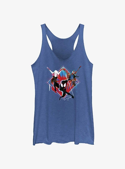 Marvel Spider-Man: Across The Spiderverse Trio Spider-Gwen Miles Morales and Spider-Punk Girls Tank