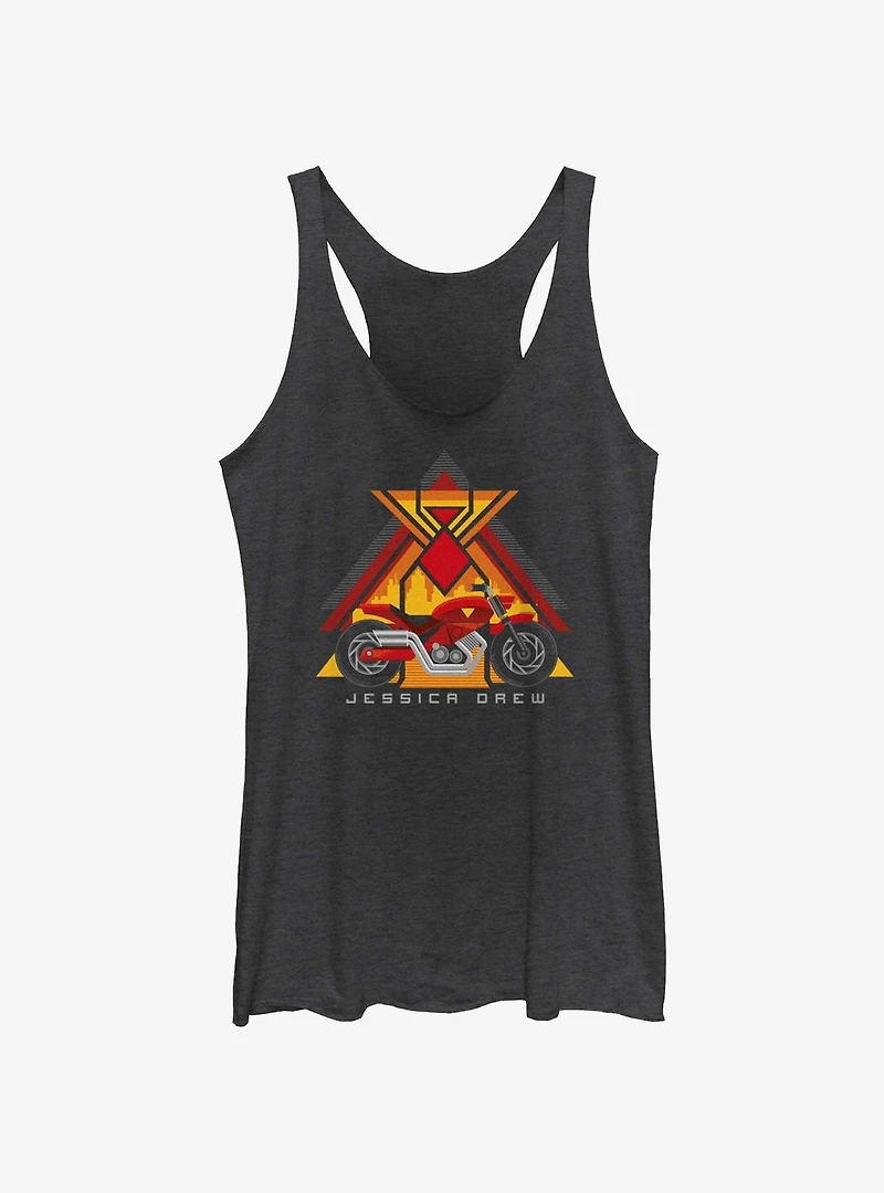 Marvel Spider-Man: Across The Spiderverse Jessica Drew Motorbike Girls Tank