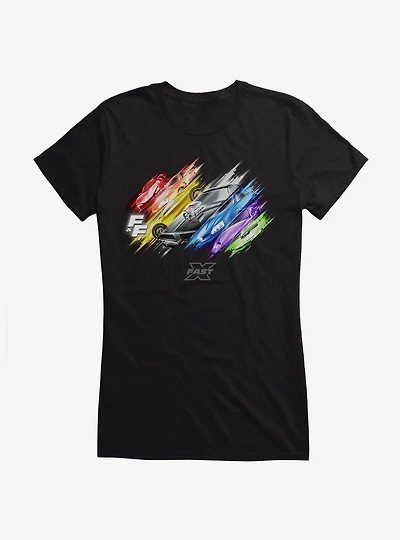 Fast X Car Line Up Slash Girls T-Shirt